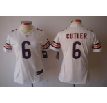 nike women nfl jerseys chicago bears #6 cutler white[nike limited]