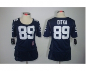 nike women nfl jerseys chicago bears #89 mike ditka blue[breast cancer awareness]