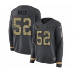 Women's Nike Chicago Bears #52 Khalil Mack Limited Black Salute to Service Therma Long Sleeve NFL Jersey