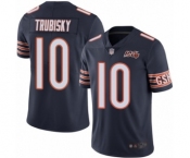 Youth Chicago Bears #10 Mitchell Trubisky Navy Blue Team Color 100th Season Limited Football Jersey