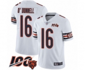 Youth Chicago Bears #16 Pat O'Donnell White Vapor Untouchable Limited Player 100th Season Football Jersey