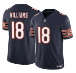 Youth Chicago Bears #18 Caleb Williams Navy 2024 Draft F.U.S.E Vapor Football Stitched Jersey