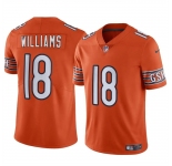 Youth Chicago Bears #18 Caleb Williams Orange 2024 Draft Vapor Football Stitched Jersey