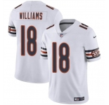 Youth Chicago Bears #18 Caleb Williams White 2024 Draft Vapor Football Stitched Jersey