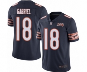 Youth Chicago Bears #18 Taylor Gabriel Navy Blue Team Color 100th Season Limited Football Jersey
