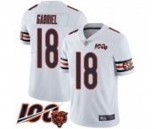 Youth Chicago Bears #18 Taylor Gabriel White Vapor Untouchable Limited Player 100th Season Football Jersey