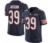 Youth Chicago Bears #39 Eddie Jackson Navy Blue Team Color 100th Season Limited Football Jersey
