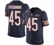 Youth Chicago Bears #45 Joel Iyiegbuniwe Navy Blue Team Color 100th Season Limited Football Jersey