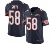 Youth Chicago Bears #58 Roquan Smith Navy Blue Team Color 100th Season Limited Football Jersey