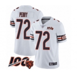 Youth Chicago Bears #72 William Perry White Vapor Untouchable Limited Player 100th Season Football Jersey