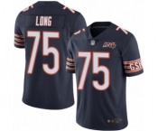 Youth Chicago Bears #75 Kyle Long Navy Blue Team Color 100th Season Limited Football Jersey