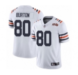 Youth Chicago Bears #80 Trey Burton White 100th Season Limited Football Jersey