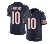 Youth Nike Chicago Bears #10 Mitchell Trubisky Limited Navy Blue Rush NFL Jersey
