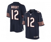 Youth Nike Chicago Bears #12 Kendall Wright Limited Navy Blue Team Color NFL Jersey