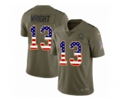Youth Nike Chicago Bears #13 Kendall Wright Limited Olive USA Flag Salute to Service NFL Jersey