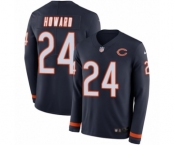 Youth Nike Chicago Bears #24 Jordan Howard Limited Navy Blue Therma Long Sleeve NFL Jersey