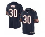 Youth Nike Chicago Bears #30 B.W. Webb Limited Navy Blue Team Color NFL Jersey
