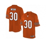 Youth Nike Chicago Bears #30 B.W. Webb Limited Orange Alternate NFL Jersey