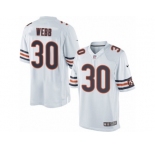 Youth Nike Chicago Bears #30 B.W. Webb Limited White NFL Jersey