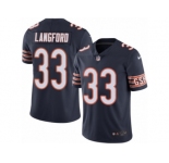 Youth Nike Chicago Bears #33 Jeremy Langford Limited Navy Blue Rush NFL Jersey