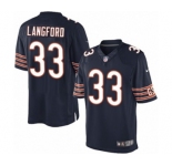 Youth Nike Chicago Bears #33 Jeremy Langford Navy Blue Team Color NFL Jersey