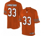 Youth Nike Chicago Bears #33 Jeremy Langford Orange Alternate NFL Jersey