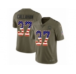 Youth Nike Chicago Bears #37 Bryce Callahan Limited Olive USA Flag Salute to Service NFL Jersey