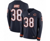 Youth Nike Chicago Bears #38 Adrian Amos Limited Navy Blue Therma Long Sleeve NFL Jersey
