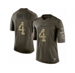 Youth Nike Chicago Bears #4 Connor Barth Limited Green Salute to Service NFL Jersey