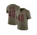 Youth Nike Chicago Bears #40 Gale Sayers Limited Olive 2017 Salute to Service NFL Jersey