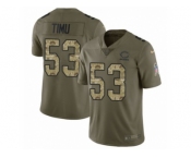 Youth Nike Chicago Bears #53 John Timu Limited Olive Camo Salute to Service NFL Jersey