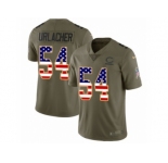 Youth Nike Chicago Bears #54 Brian Urlacher Limited Olive USA Flag Salute to Service NFL Jersey