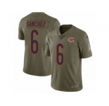 Youth Nike Chicago Bears #6 Mark Sanchez Limited Olive 2017 Salute to Service NFL Jersey
