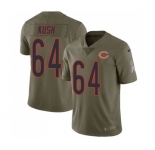 Youth Nike Chicago Bears #64 Eric Kush Limited Olive 2017 Salute to Service NFL Jersey