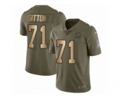 Youth Nike Chicago Bears #71 Josh Sitton Limited Olive Gold Salute to Service NFL Jersey