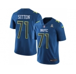 Youth Nike Chicago Bears #71 Josh Sitton Navy Stitched NFL Limited NFC 2017 Pro Bowl Jersey