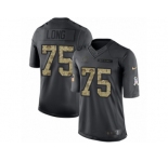 Youth Nike Chicago Bears #75 Kyle Long Limited Black 2016 Salute to Service NFL Jersey