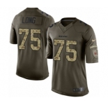 Youth Nike Chicago Bears #75 Kyle Long Limited Green Salute to Service NFL Jersey