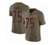 Youth Nike Chicago Bears #75 Kyle Long Limited Olive 2017 Salute to Service NFL Jersey