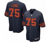Youth Nike Chicago Bears #75 Kyle Long Navy Blue 1940s Throwback Alternate NFL Jersey