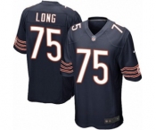 Youth Nike Chicago Bears #75 Kyle Long Navy Blue Team Color NFL Jersey
