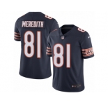 Youth Nike Chicago Bears #81 Cameron Meredith Limited Navy Blue Rush NFL Jersey