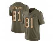 Youth Nike Chicago Bears #81 Cameron Meredith Limited Olive Gold Salute to Service NFL Jersey