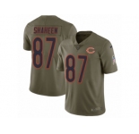 Youth Nike Chicago Bears #87 Adam Shaheen Limited Olive 2017 Salute to Service NFL Jersey