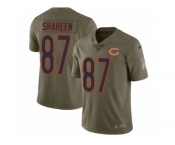 Youth Nike Chicago Bears #87 Adam Shaheen Limited Olive 2017 Salute to Service NFL Jersey