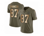 Youth Nike Chicago Bears #87 Adam Shaheen Limited Olive Gold Salute to Service NFL Jersey