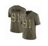 Youth Nike Chicago Bears #91 Eddie Goldman Limited Olive Camo Salute to Service NFL Jersey