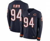 Youth Nike Chicago Bears #94 Leonard Floyd Limited Navy Blue Therma Long Sleeve NFL Jersey
