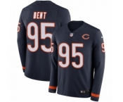 Youth Nike Chicago Bears #95 Richard Dent Limited Navy Blue Therma Long Sleeve NFL Jersey
