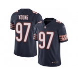 Youth Nike Chicago Bears #97 Willie Young Limited Navy Blue Rush NFL Jersey